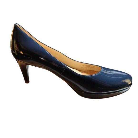 COLE HAAN "Air Nike" Navy Blue Patent Heeled Pumps 8.5M -EUC - Picture 3 of 12